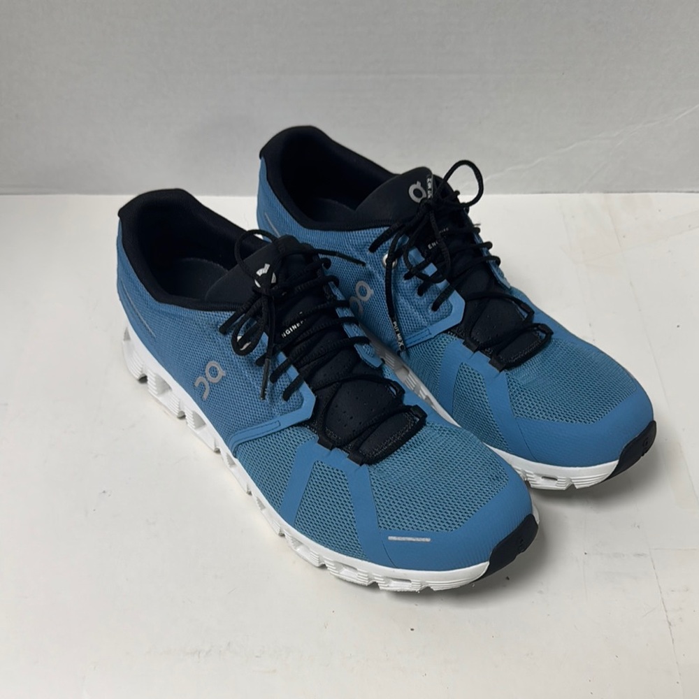 ON Men’s Cloud 5 Running Shoes, Niagara/Black Size 11